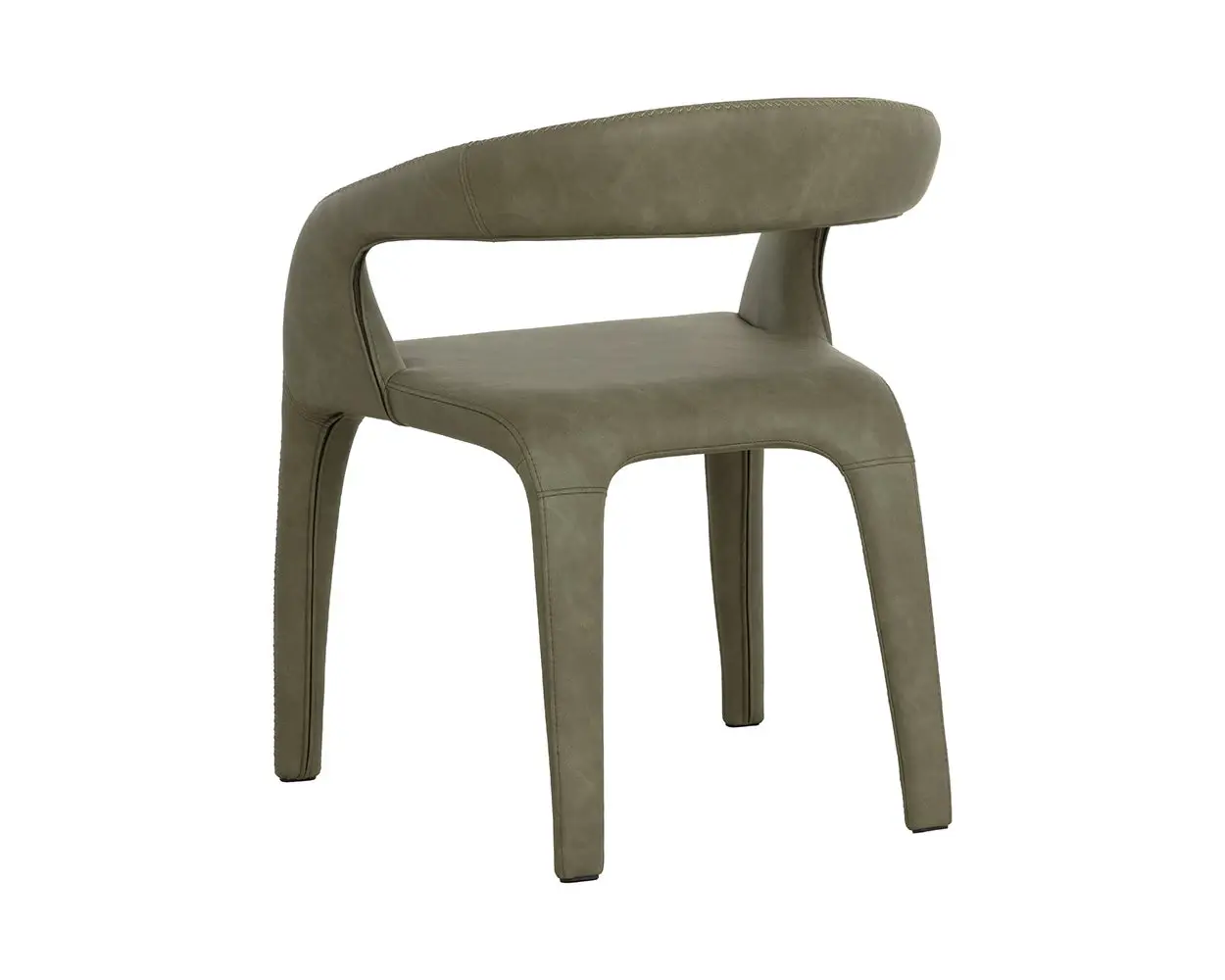 Celly Dark Green Curved Upholstered Arm Chair Celly Dark Green Curved Upholstered Arm Chair
