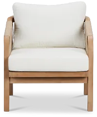 Laguna Light Tone Chair With White Cushion