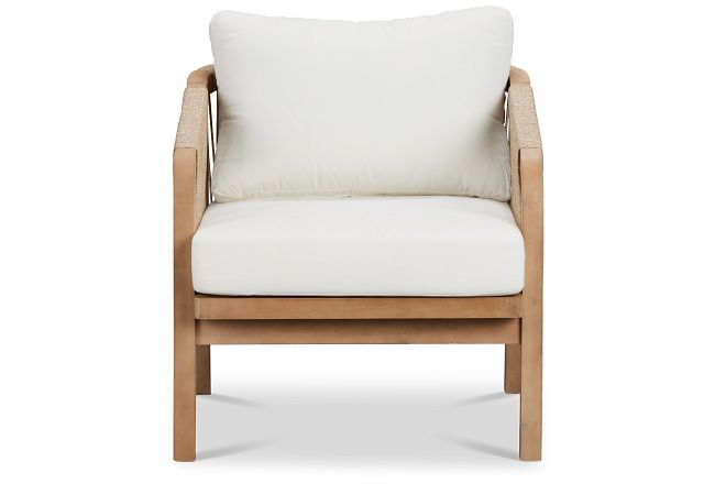Laguna Light Tone Chair With White Cushion