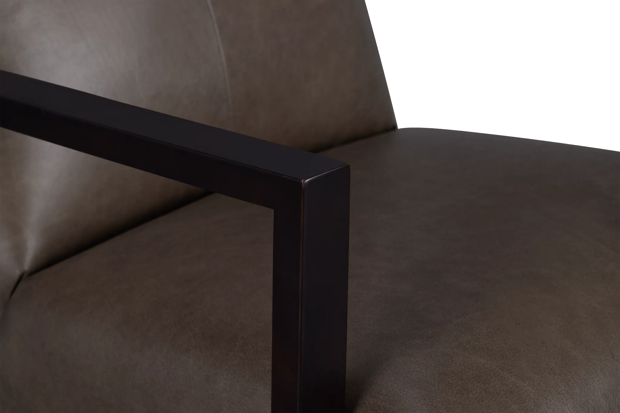 Lucas Dark Gray Leather Swivel Rocker Glider