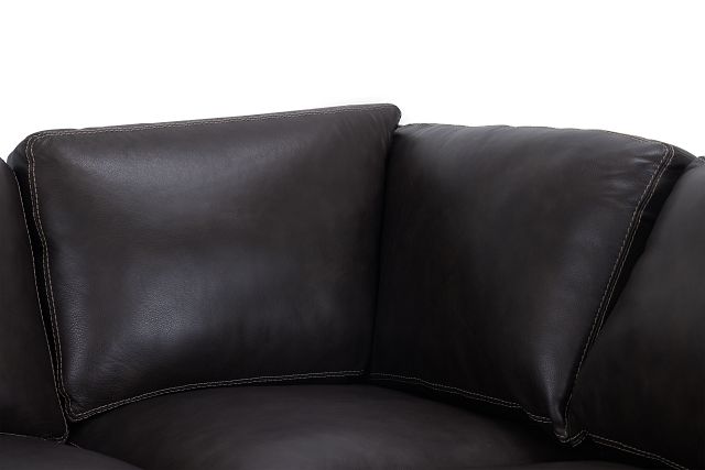 Carson Dark Brown Leather Medium Right Chaise Memory Foam Sleeper Sectional (8)