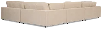 Lounge Light Beige Fabric 2-arm Left Facing Sectional