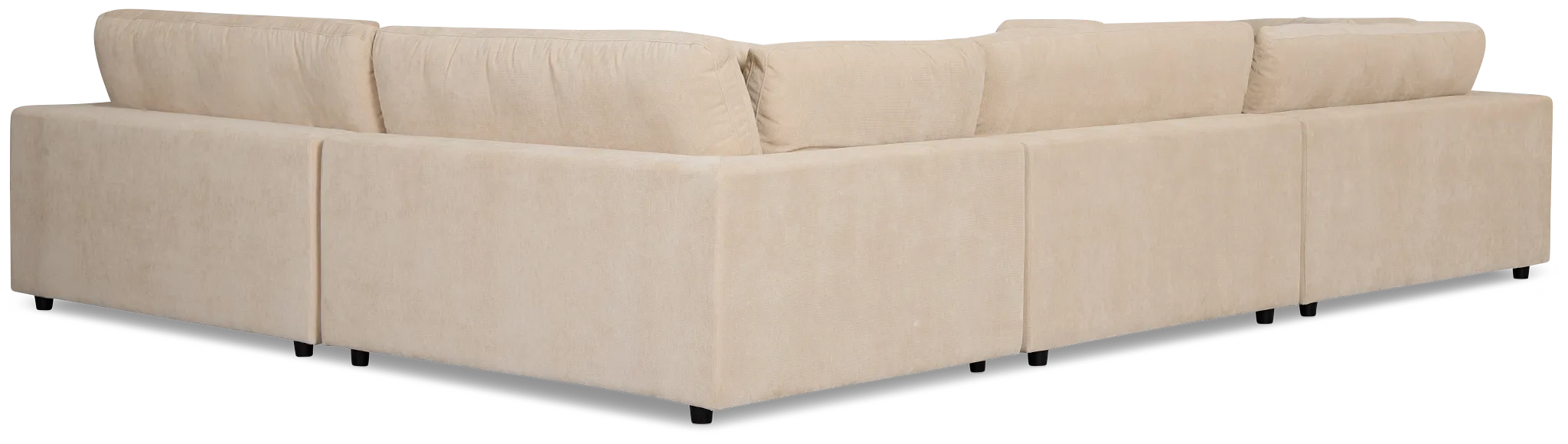 Lounge Light Beige Fabric 2-arm Left Facing Sectional