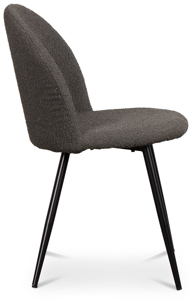 Alba Dark Brown Upholstered Side Chair
