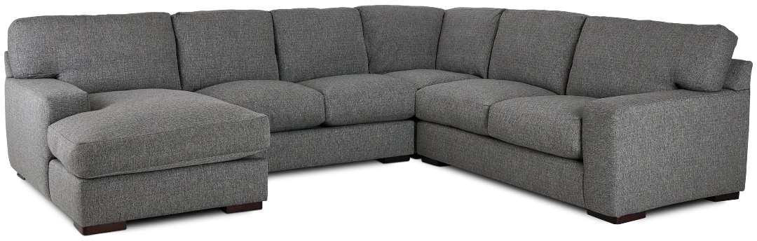 Veronica Dark Gray Down Medium Left Chaise Sectional