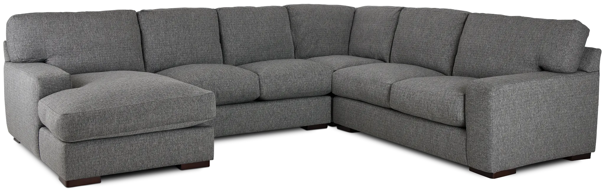 Veronica Dark Gray Down Medium Left Chaise Sectional