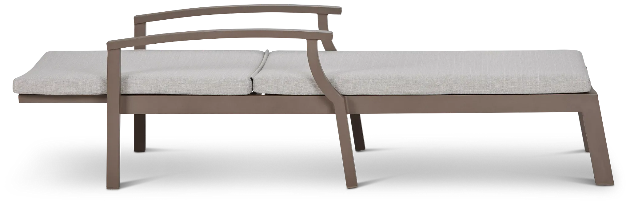 Raleigh Gray Aluminum Cushioned Chaise