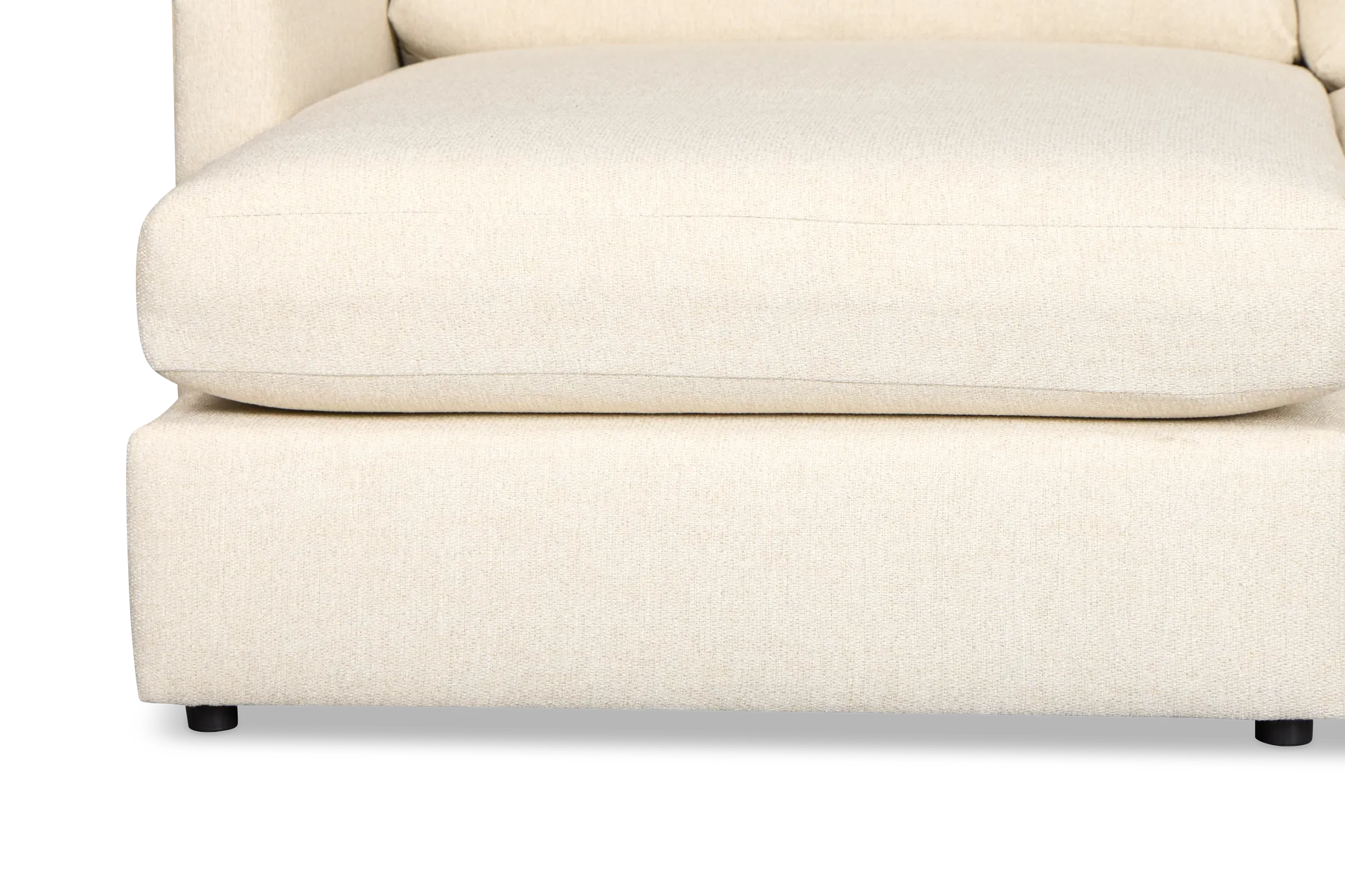 Maxwell Light Beige Fabric Large Left Chaise Sectional