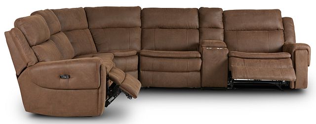 Scout Brown Micro Medium Dual Power Sectional (2)