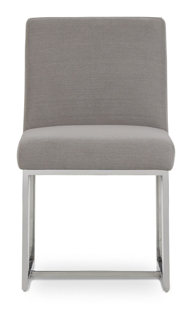 Miami Light Gray Fabric Upholstered Side Chair (1)