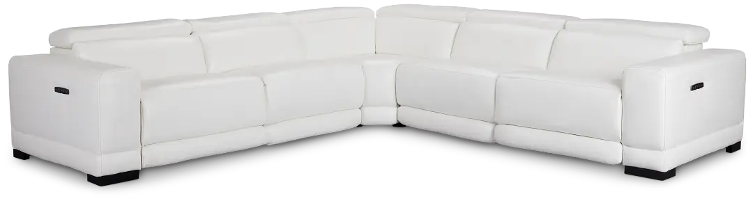 Lombardy White Micro Small Two-arm Power Reclining Sectional Lombardy White Micro Small Two-arm Power Reclining Sectional