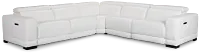 Lombardy White Micro Small Two-arm Power Reclining Sectional