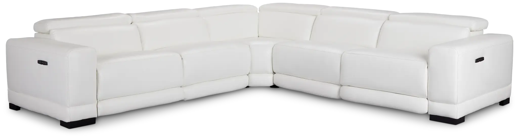 Lombardy White Micro Small Two-arm Power Reclining Sectional Lombardy White Micro Small Two-arm Power Reclining Sectional