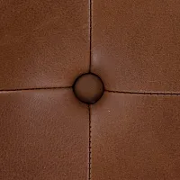 Four Hands Ferda Brown Leather Cocktail Ottoman