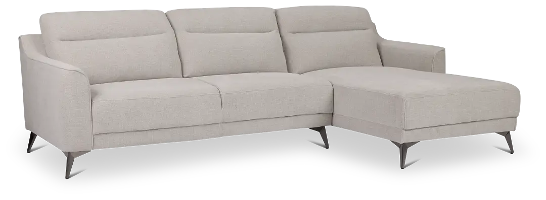 Talia Gray Fabric Right Chaise Sectional Talia Gray Fabric Right Chaise Sectional