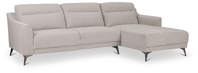 Talia Gray Fabric Right Chaise Sectional