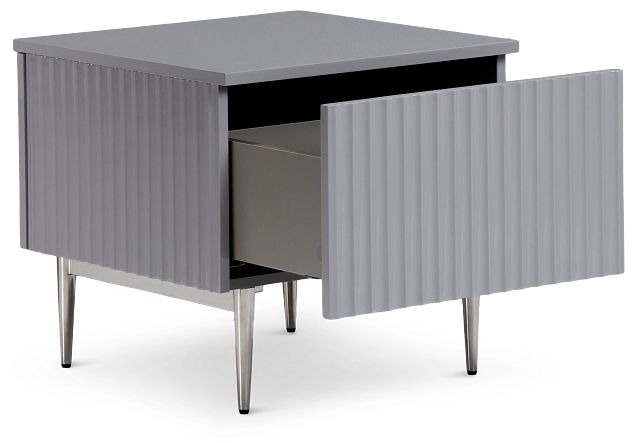 Surge Gray Rectangular End Table