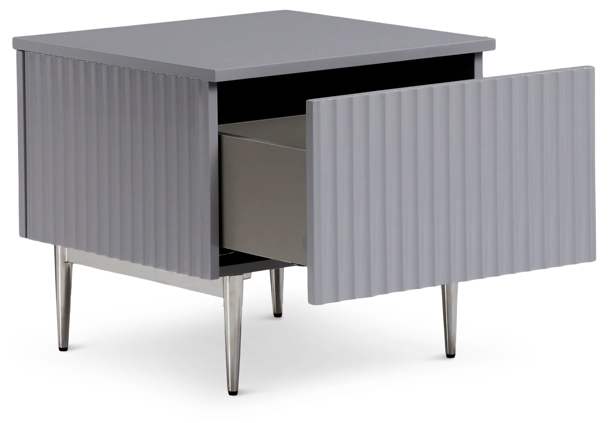 Surge Gray Rectangular End Table