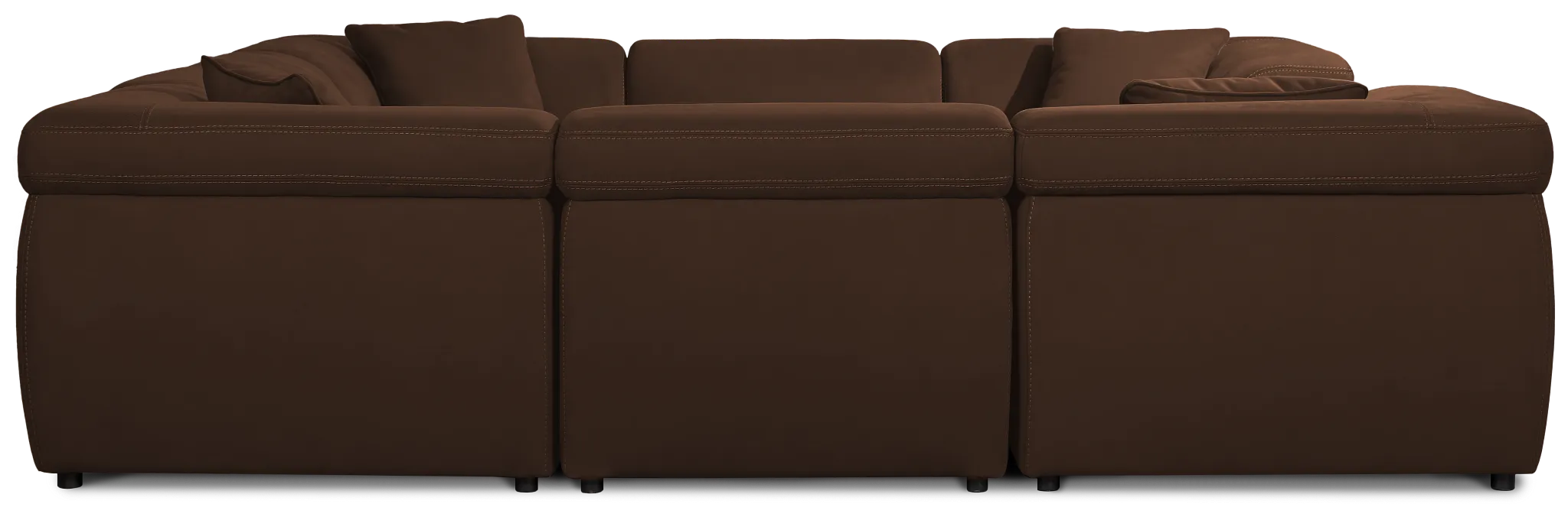 Aria Dark Brown Micro 8-piece Modular Sectional