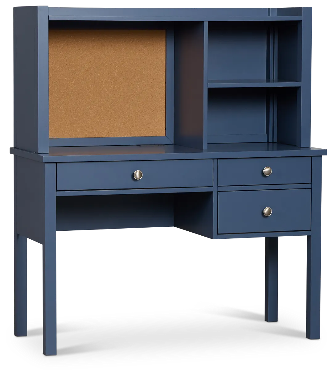 Charleston Dark Blue 3-drawer Desk & Hutch