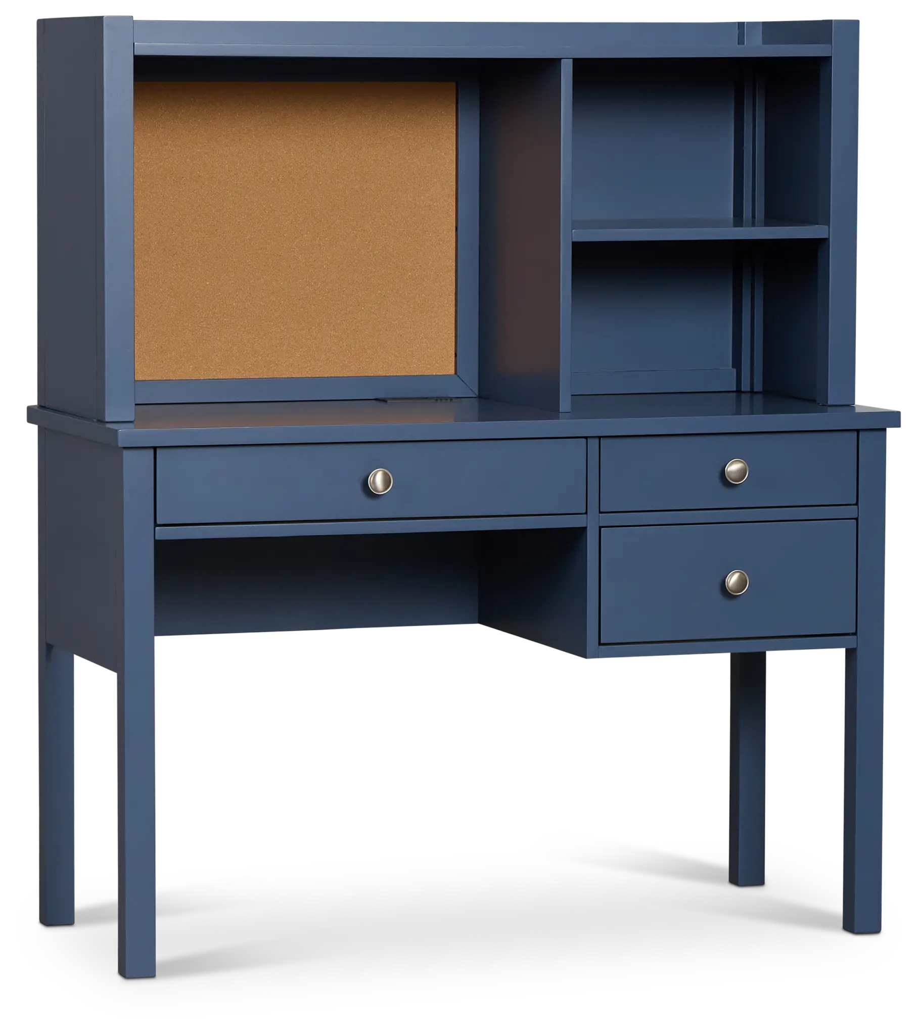 Charleston Dark Blue 3-drawer Desk & Hutch Charleston Dark Blue 3-drawer Desk & Hutch