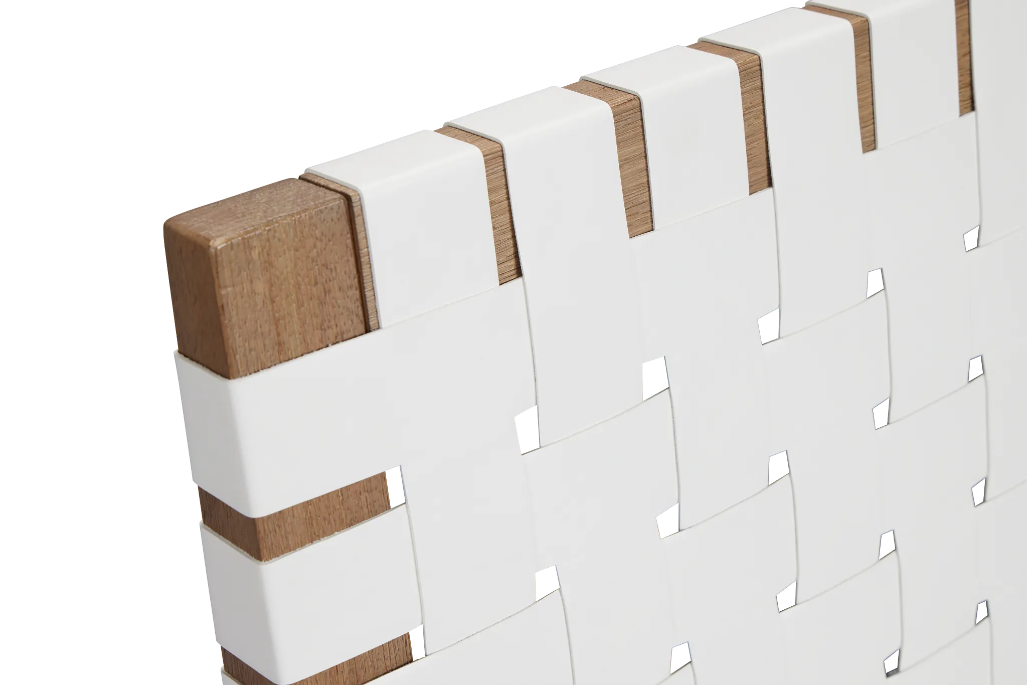 Haven White Woven Leather Side Chair