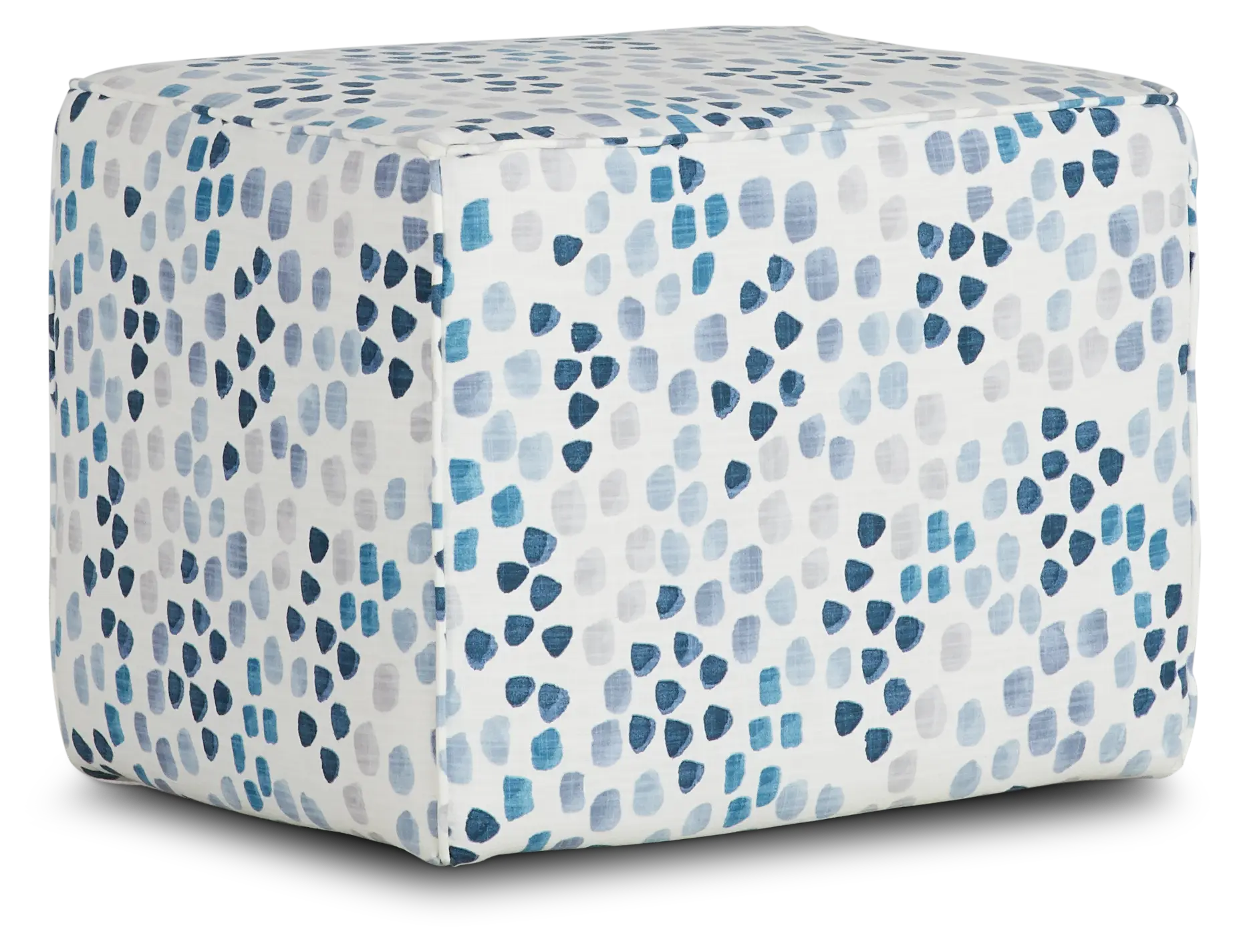 Pfeifer Blue Fabric Accent Pouf Pfeifer Blue Fabric Accent Pouf