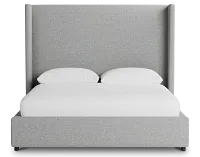 Captiva Suave Gray 60" Upholstered Shelter Bed