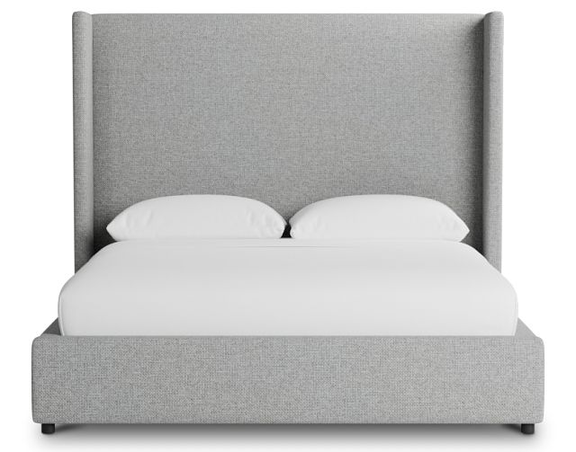 Captiva Suave Gray 60" Upholstered Shelter Bed