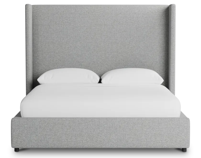 Captiva Suave Gray 60" Upholstered Shelter Bed