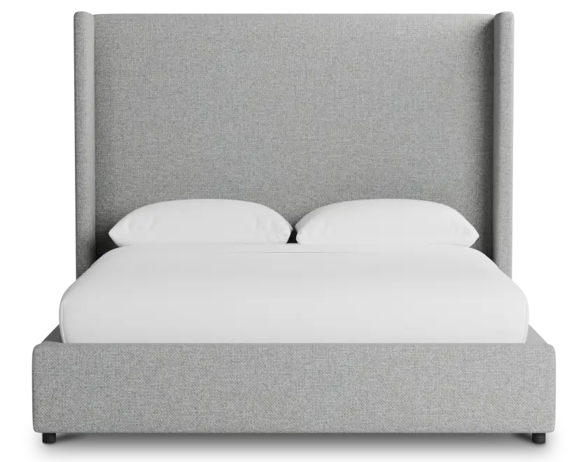 Captiva Suave Gray 60" Upholstered Shelter Bed Captiva Suave Gray 60" Upholstered Shelter Bed