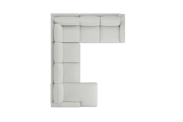 Edgewater Revenue White Medium Left Chaise Sectional