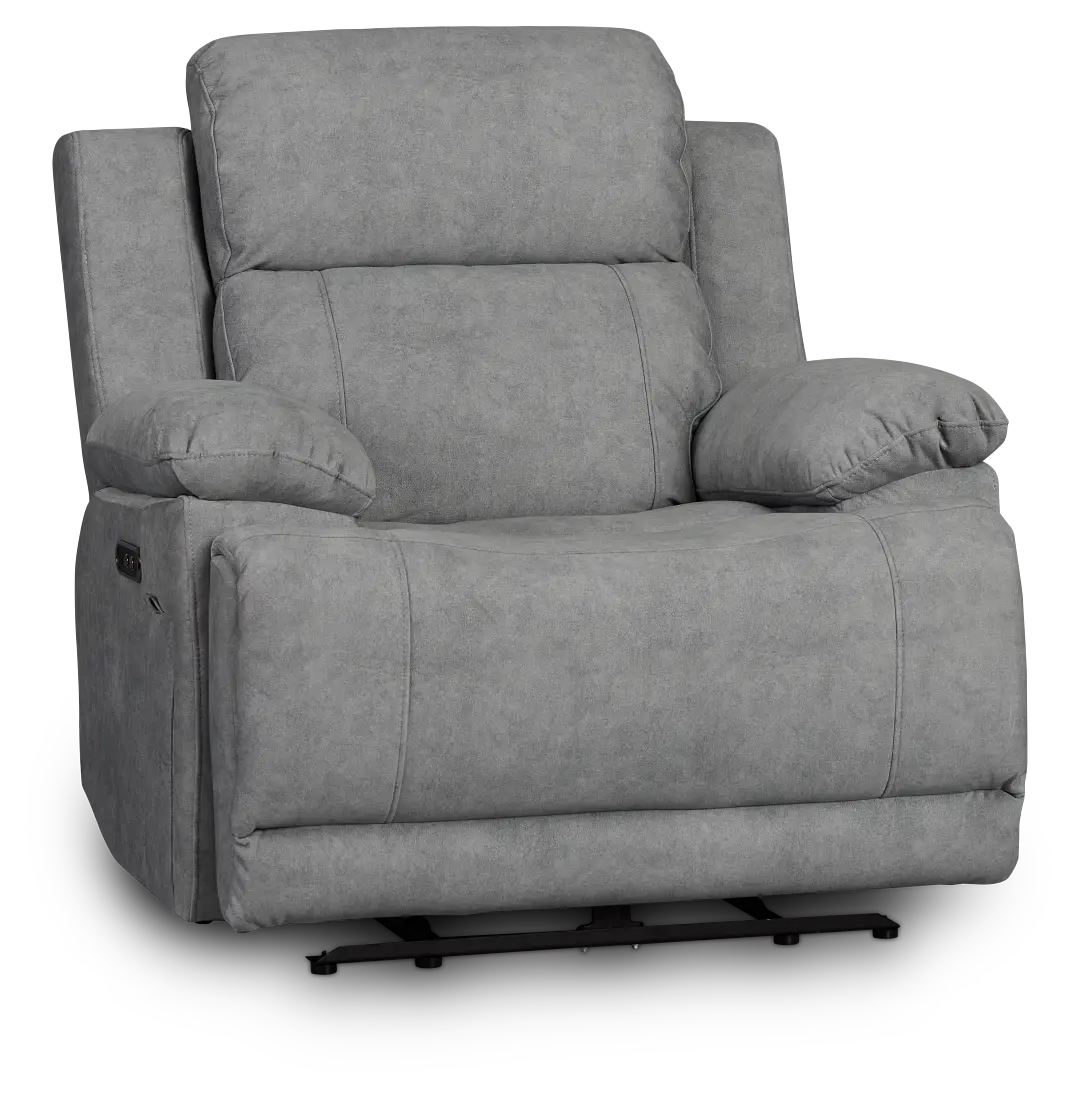 Benson Gray Micro Power Recliner Benson Gray Micro Power Recliner