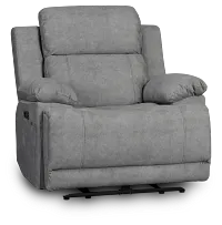 Benson Gray Micro Power Recliner