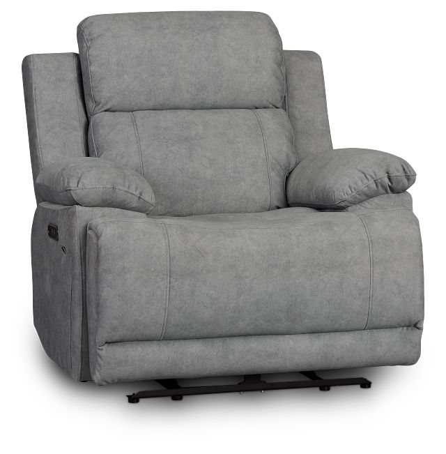 Benson Gray Micro Power Recliner