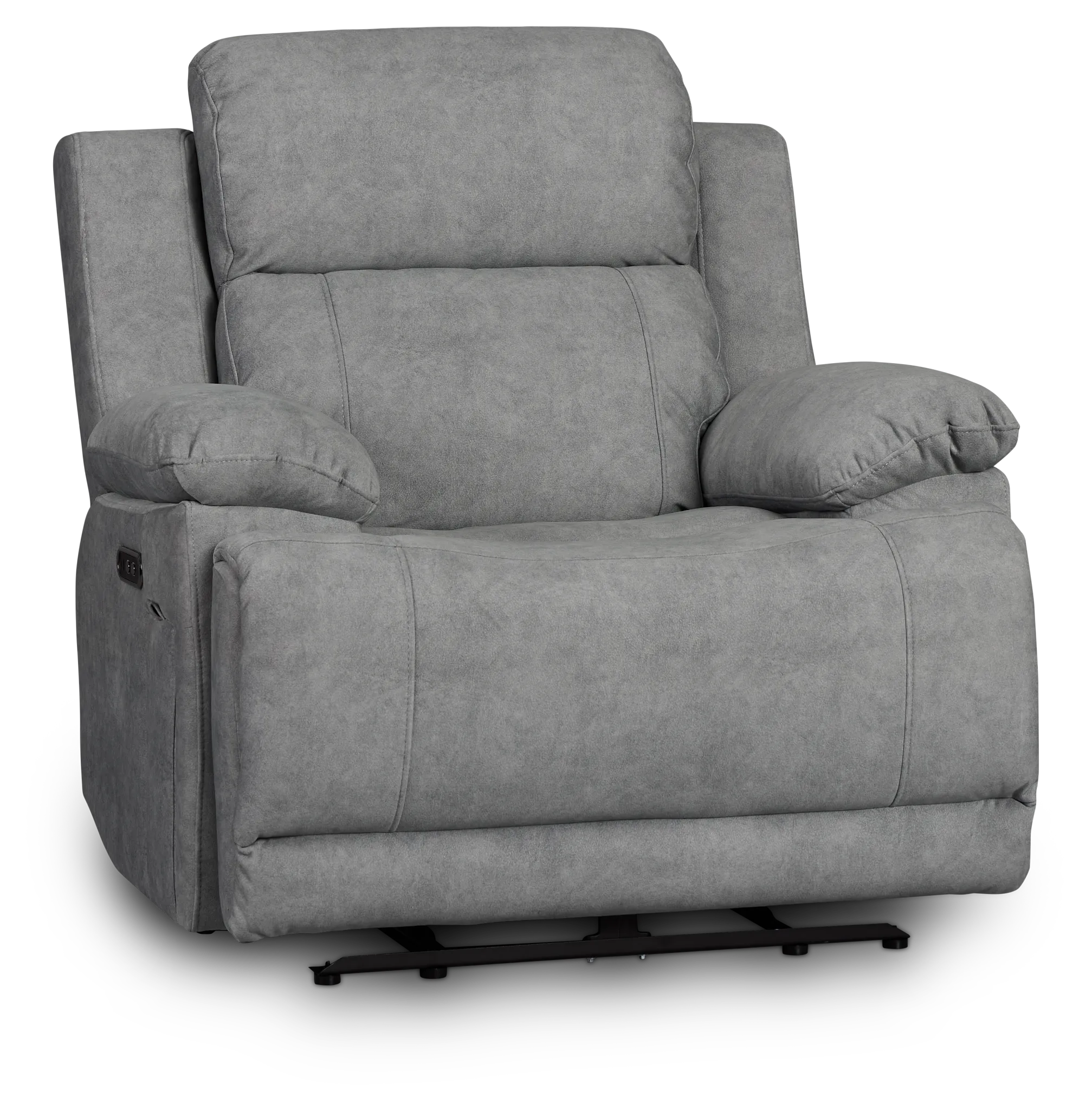 Benson Gray Micro Power Recliner