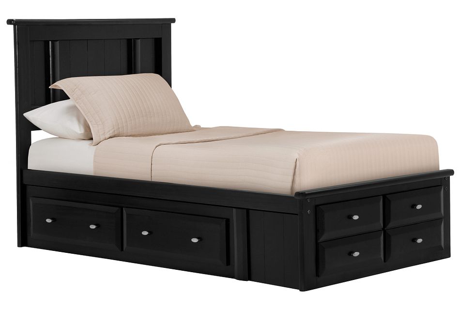 Laguna Black Platform Storage Bed