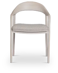 Gables White Upholstered Arm Chair