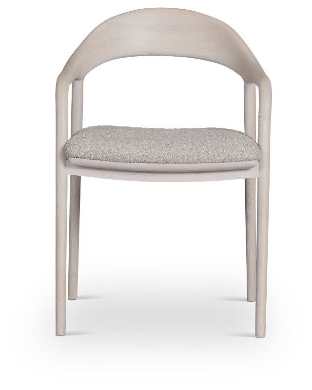 Gables White Upholstered Arm Chair