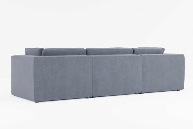 Destin Victory Dark Blue Fabric 4-piece Modular Sectional