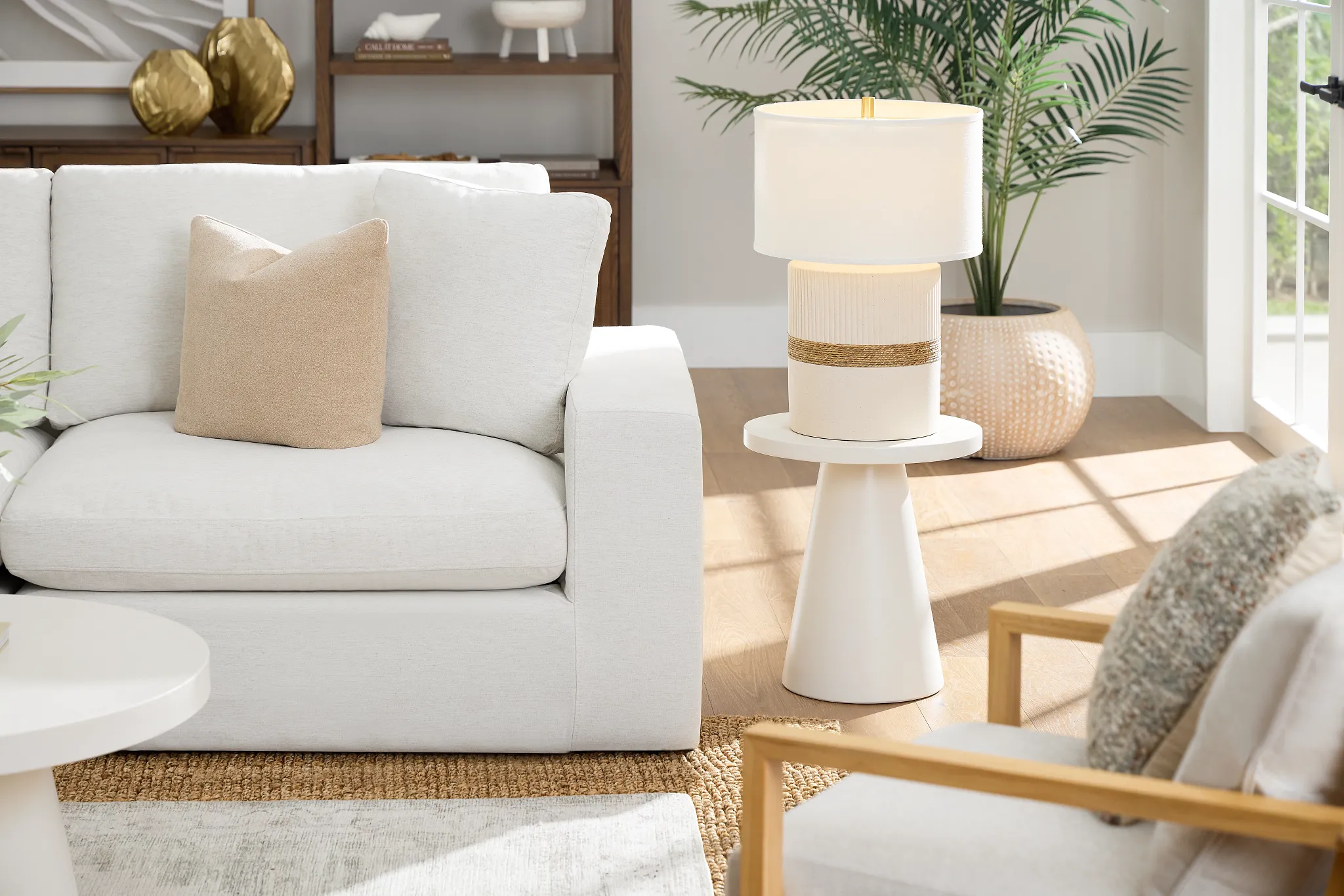 Soothe White Ceramic Table Lamp