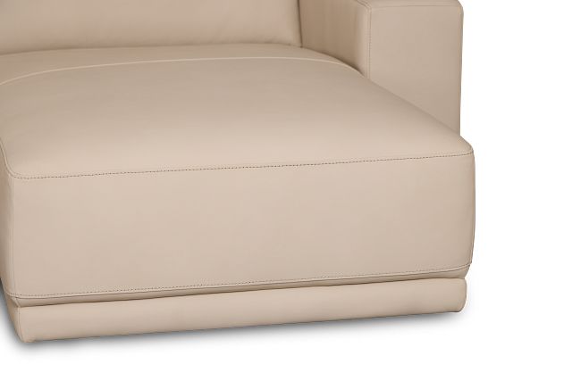 Kellan Ivory Leather Small Right Chaise Sectional