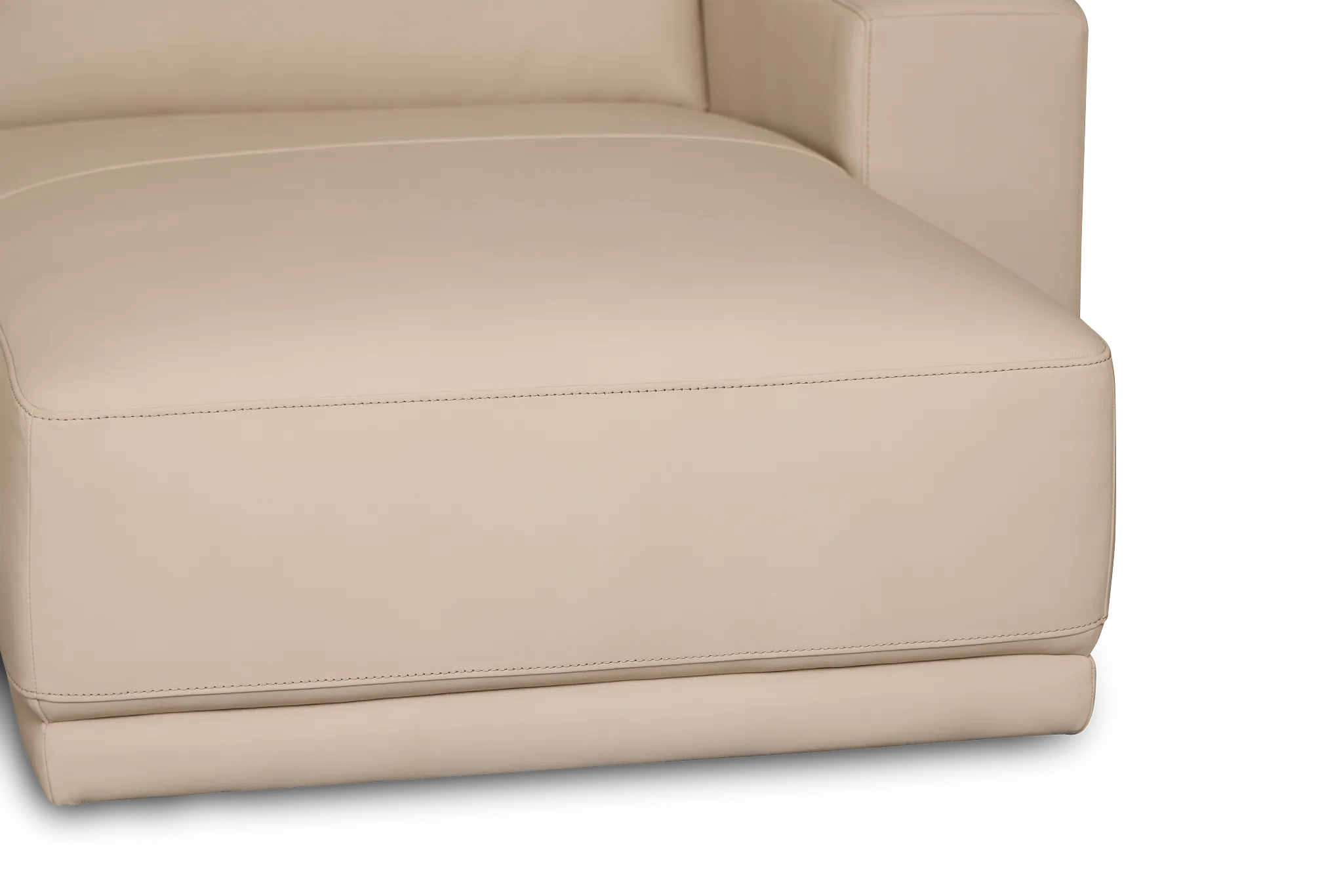 Kellan Ivory Leather Small Right Chaise Sectional