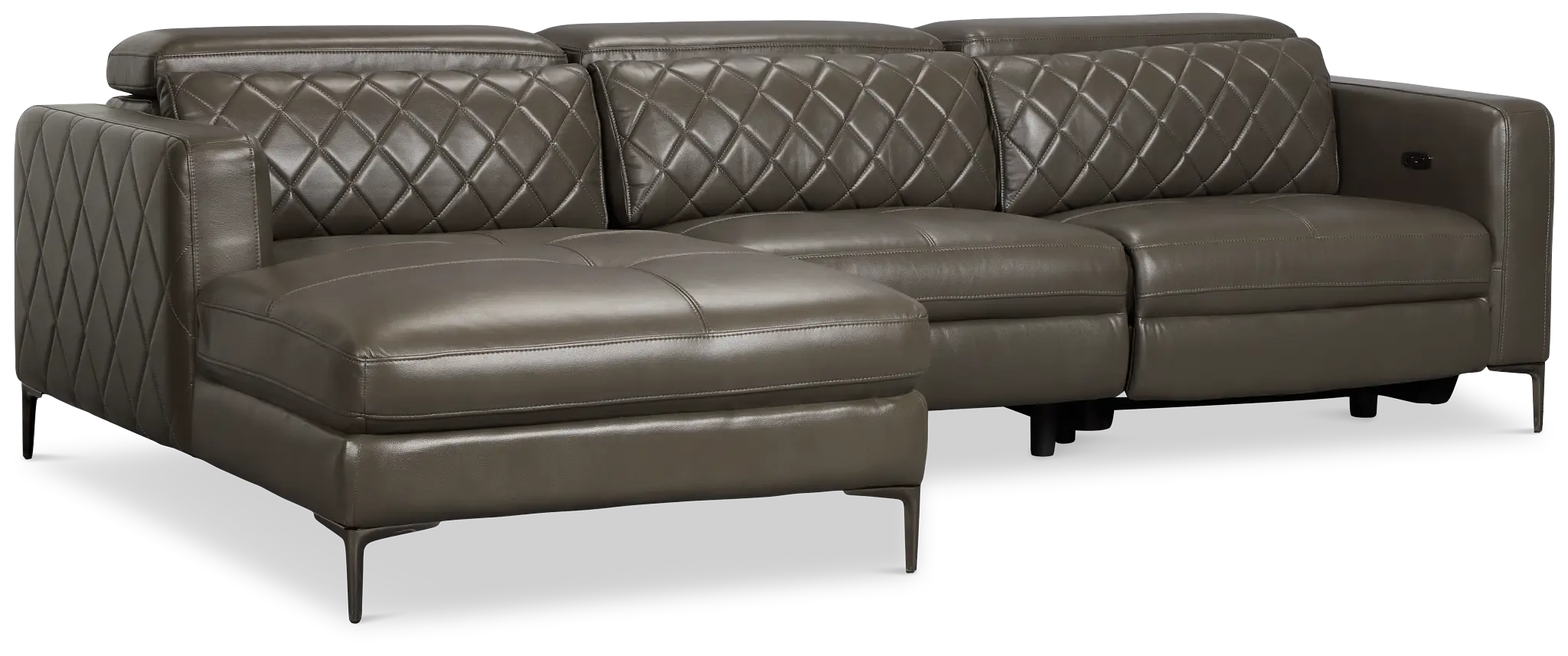 Ava Dark Gray Micro Left Chaise Power Reclining Sectional Ava Dark Gray Micro Left Chaise Power Reclining Sectional