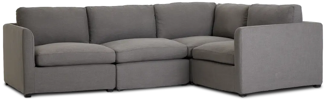 Willow Gray Fabric Small Two-arm Sectional Willow Gray Fabric Small Two-arm Sectional