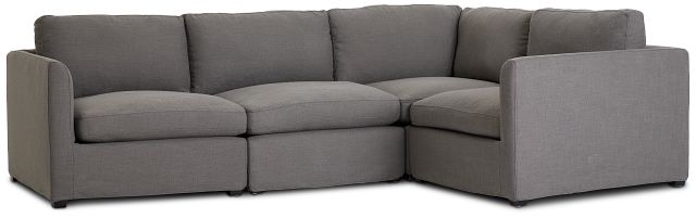 Willow Gray Fabric Small Two-arm Sectional (1)