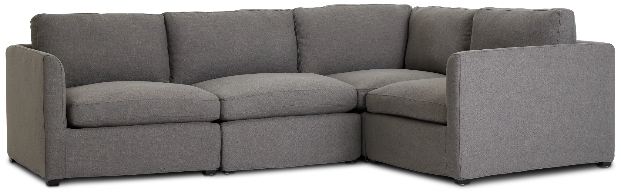 Willow Gray Fabric Small Two-arm Sectional