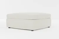 Destin Elite Ivory Fabric Cocktail Ottoman