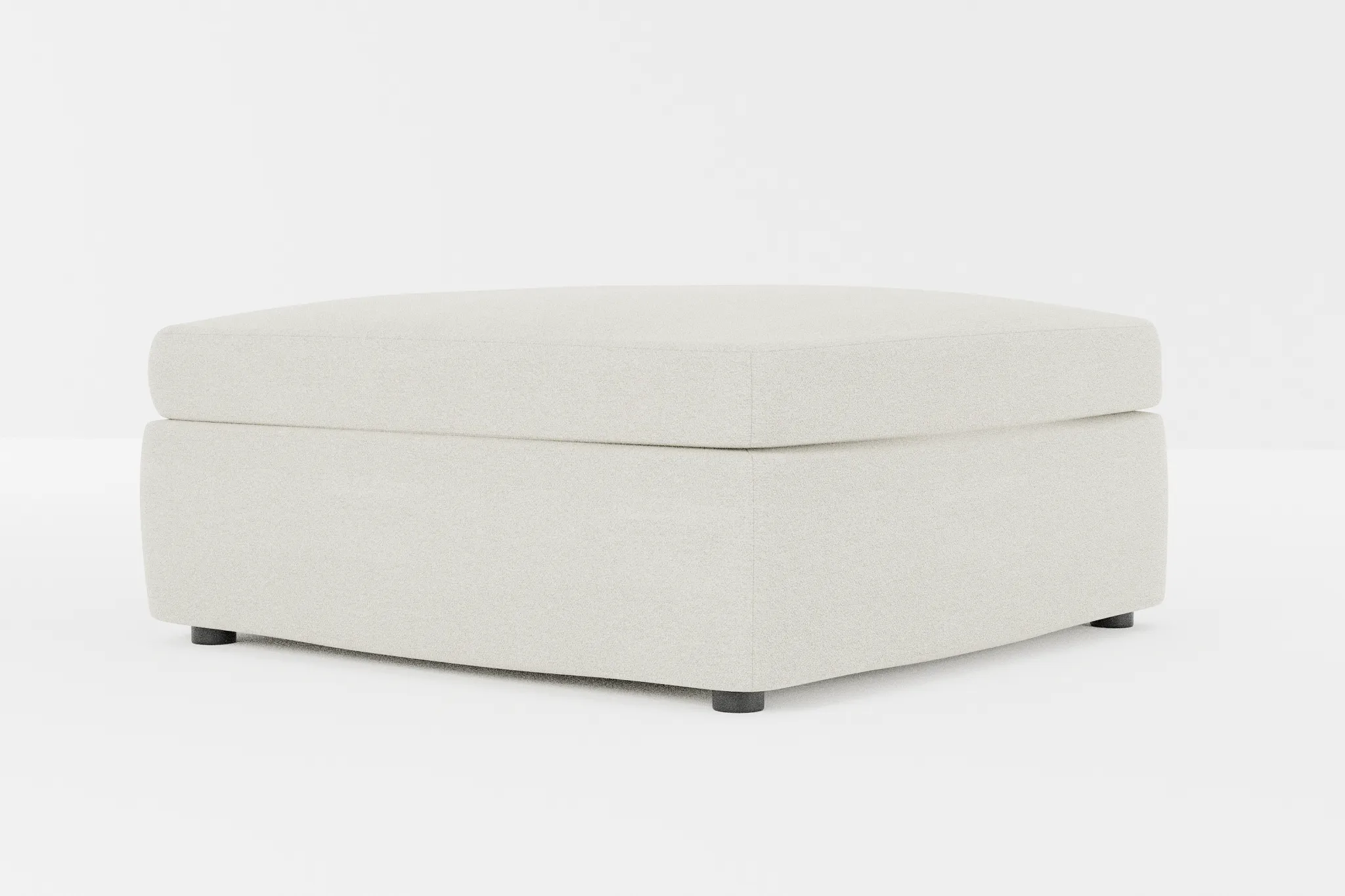 Destin Elite Ivory Fabric Cocktail Ottoman