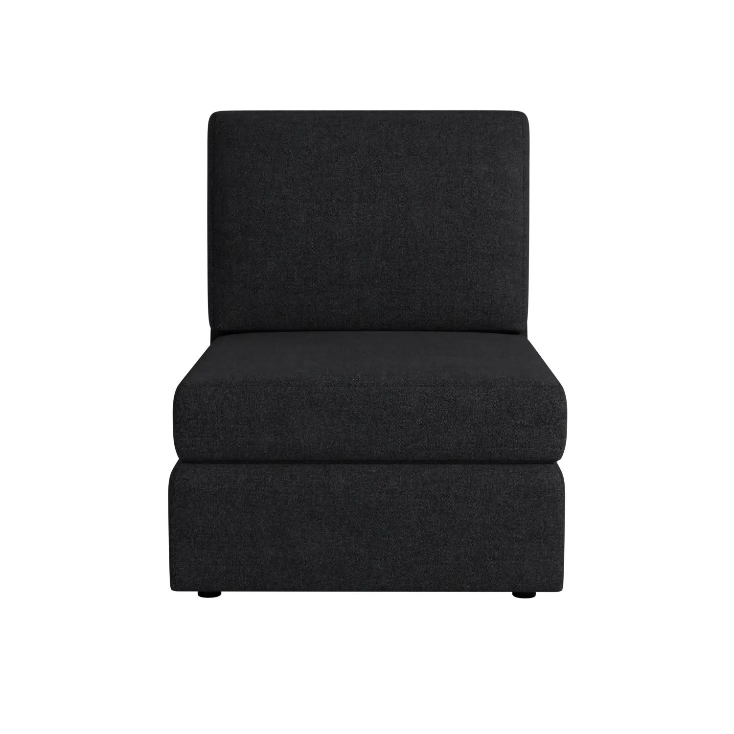 Citymod Dark Gray Fabric Armless Chair Citymod Dark Gray Fabric Armless Chair